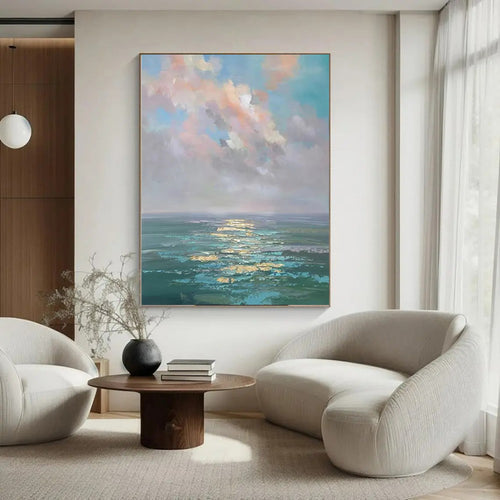Abstract Ocean Landscape Oil Painting