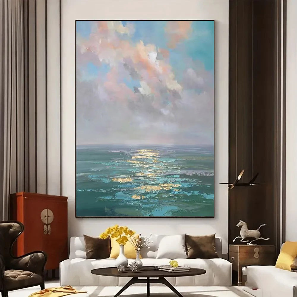 Abstract Ocean Landscape Oil Painting