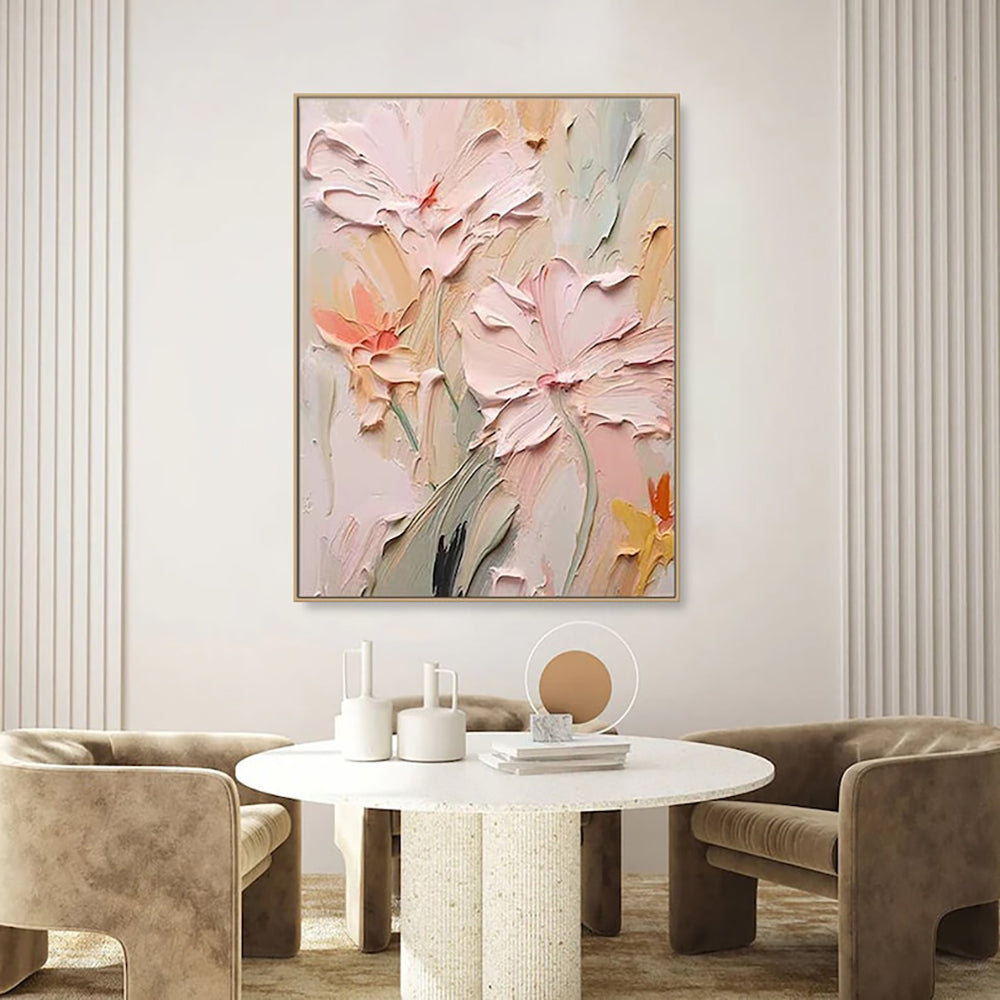 Thick Texture Floral Oil Painting