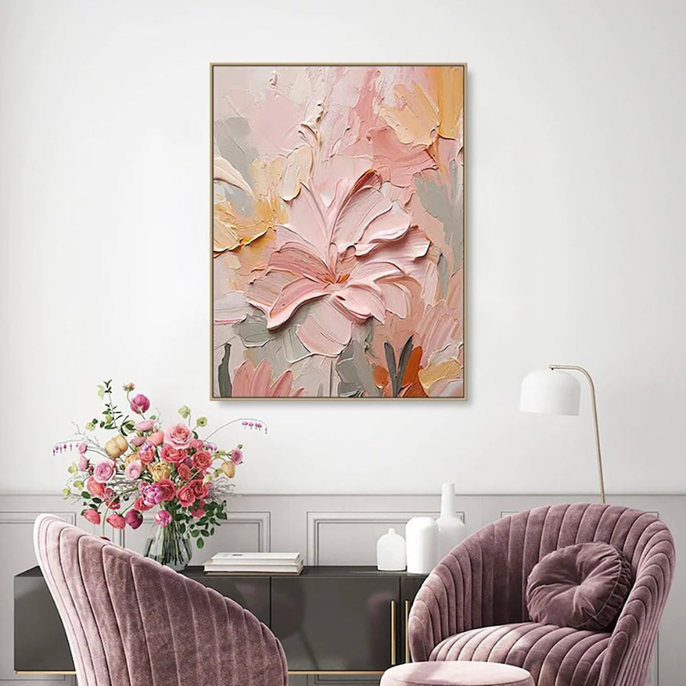 Thick Texture Floral Oil Painting