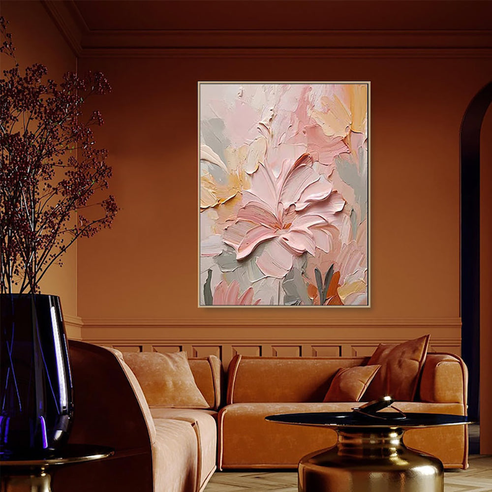 Thick Texture Floral Oil Painting