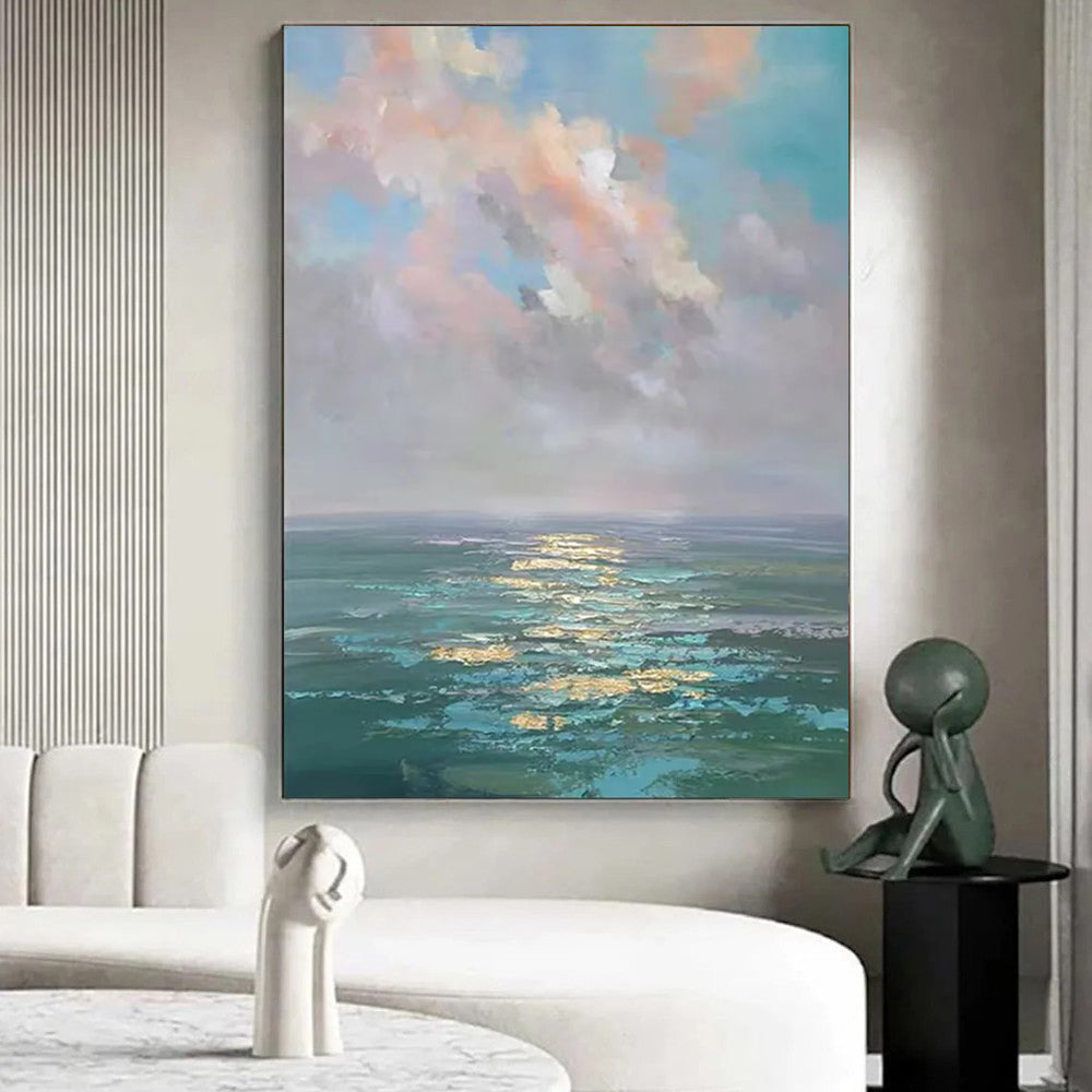 Abstract Ocean Landscape Oil Painting