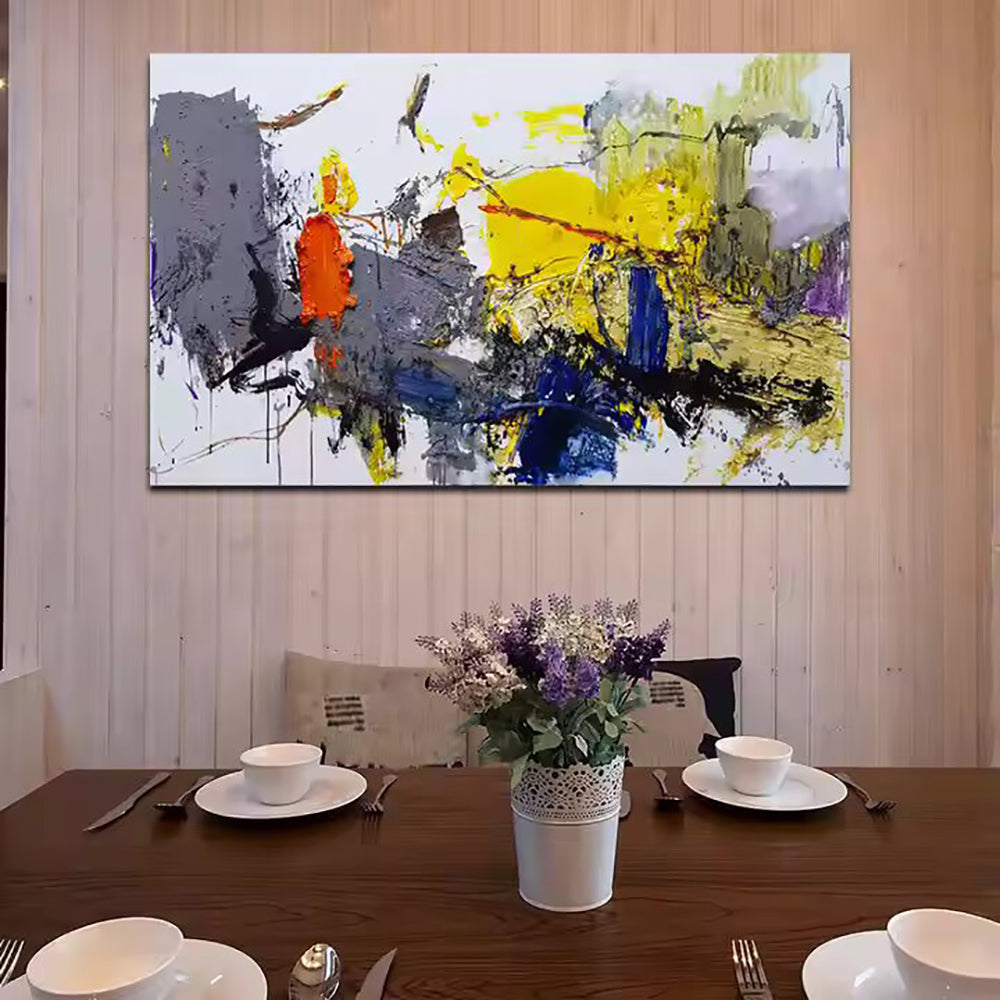 Neutral Abstract Texture Oil Painting