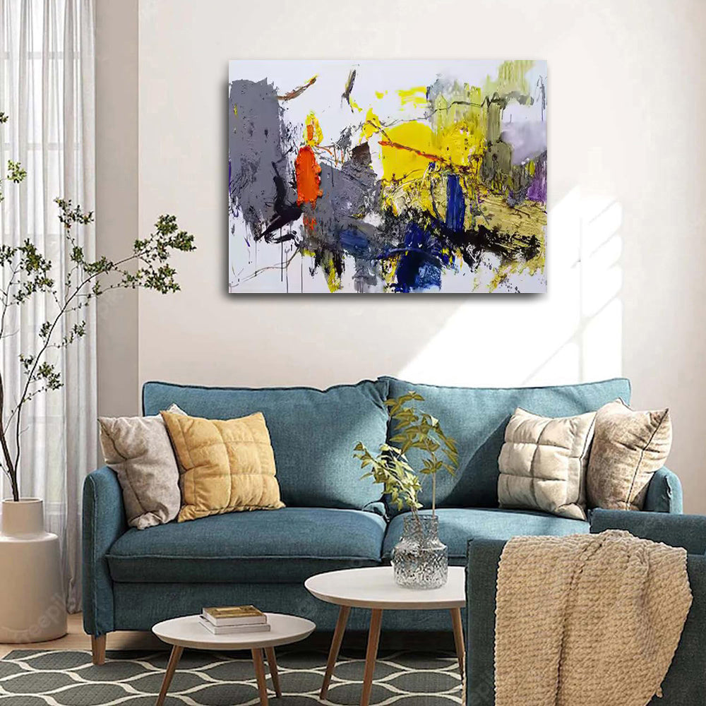 Neutral Abstract Texture Oil Painting