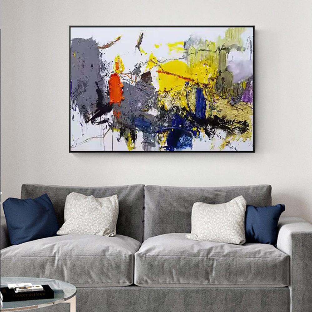 Neutral Abstract Texture Oil Painting