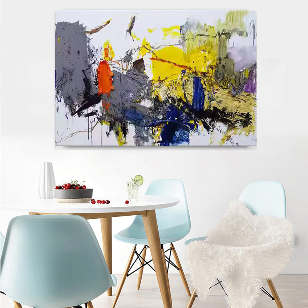 Neutral Abstract Texture Oil Painting