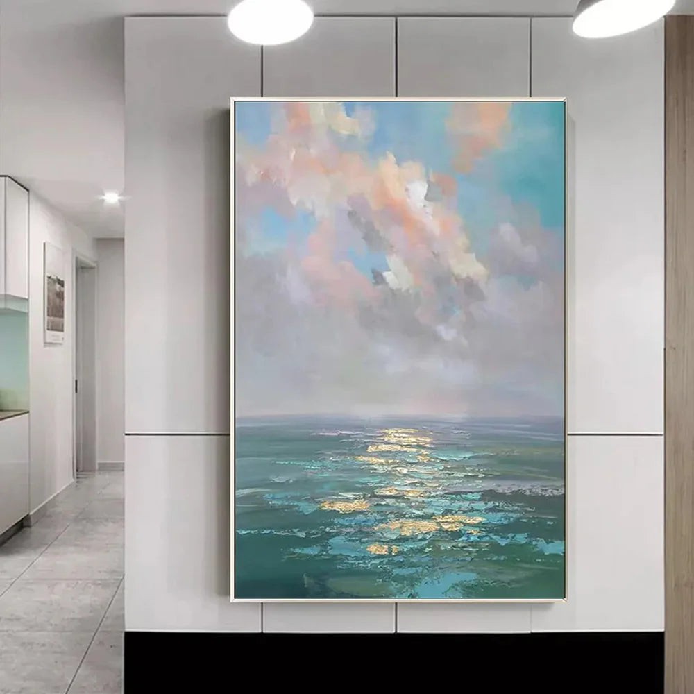 Abstract Ocean Landscape Oil Painting