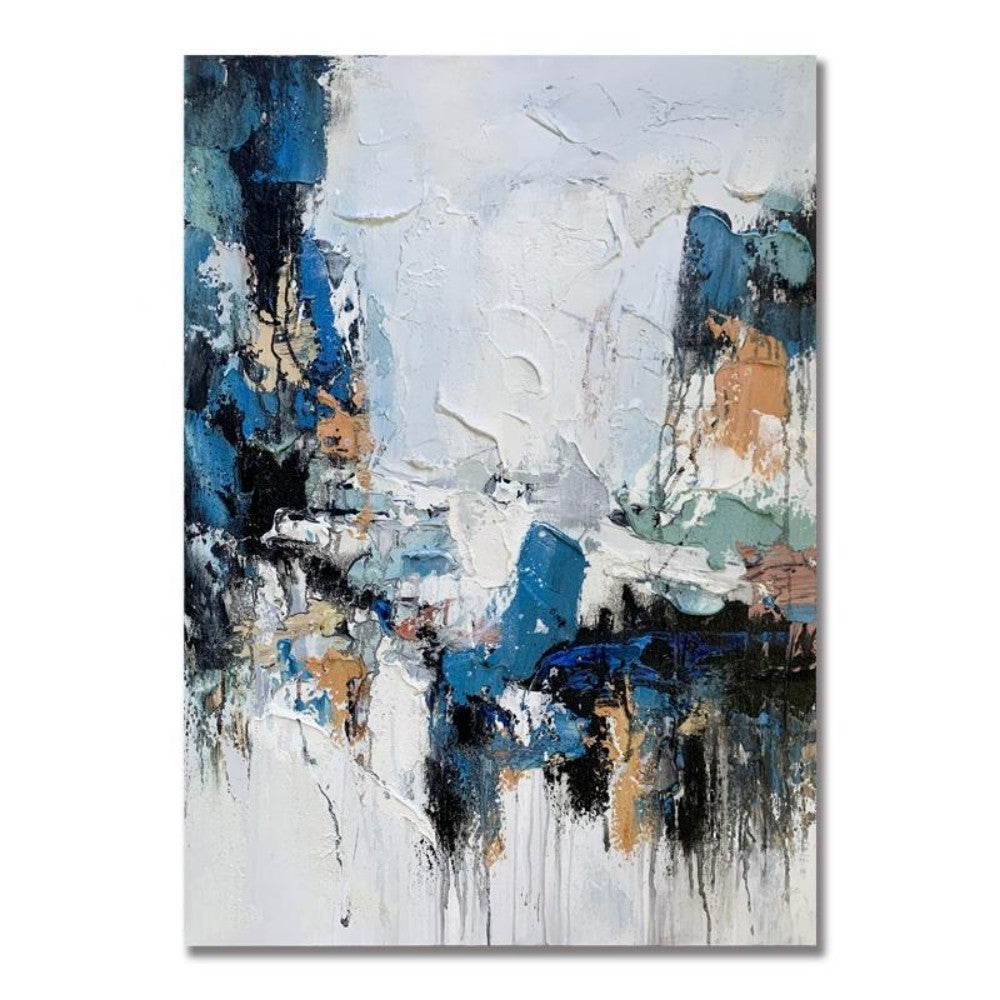 Blue Green Texture Oil Painting